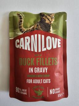 Carnilove cat sasz 85g gravy duck