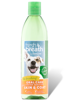 TROPICLEAN FRESH BREATH Skin and Coat 473ml - dodatek do wody na skóre i śierść kot/pies