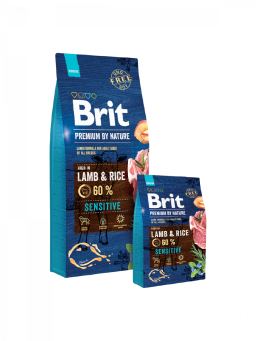 BRIT PREMIUM by Nature SENSITIVE LAMB - dla dorosłych psów wszystkich ras jagnięcina z ryżem 15kg