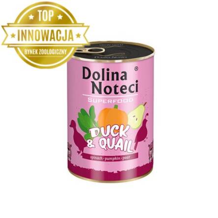 DOLINA NOTECI pies SuperFood 400g Kaczka / Przepiorka
