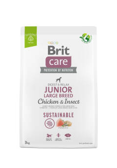 Brit Care dog sustainable junior Large Breed chicken insect 3kg