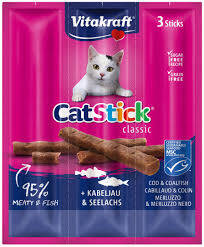 Vitakraft cat stick mini dorsz/czarniak 3szt
