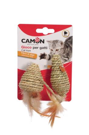 Camon cat toy mysz zakręcona sznurkiem z alg 2szt