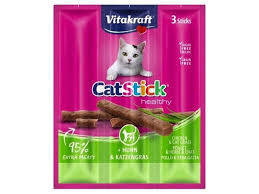 Vitakraft cat stick mini kurczak/trawa 3szt