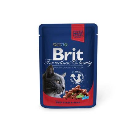 Brit kot saszetka 100g Meat wół/warzywa 