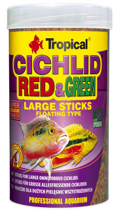 Tropical cichlid red&green large stick 250ml