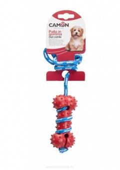 Camon pies kość gumowa ze sznurkiem 35cm