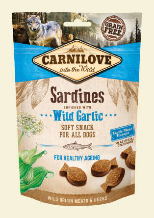 CARNILOVE Semi-Moist Snack Sardines&Garlic Dog 200g 