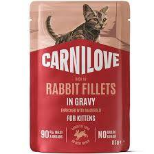 Carnilove cat sasz 85g gravy kitten królik