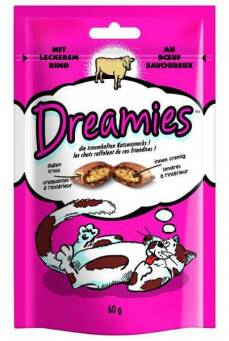 DREAMIES Z WOŁOWINĄ - przysmak dla kota 60g.