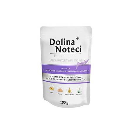 DOLINA NOTECI pies Junior wątróbka z królika z ozorami jelenia 100g