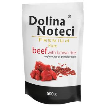 DOLINA NOTECI pies Pure Wołowina  z ryżem brązowym 500g