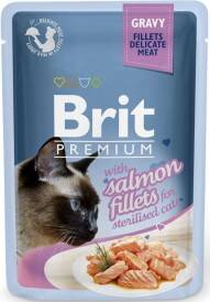 Brit kot saszetka 85g Gravy steryl salomon filet