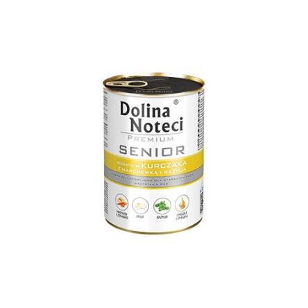 DOLINA NOTECI pies Senior kurczak z marchewką i bazylią 400g