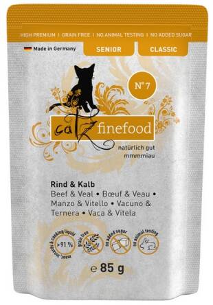 Catz 85g sasz. finefood SENIOR 07 wół/ciele
