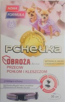 PCHEŁKA obroża dla psa miniatur. 35cm