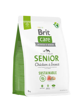 Brit Care dog sustainable senior chicken insect 3kg