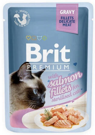 Brit kot saszetka 85g Gravy steryl salomon filet
