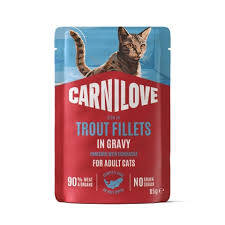 Carnilove cat sasz 85g gravy trout/pstrąg
