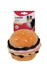 Camon pies pluszowy hamburger z piszczałką 12cm