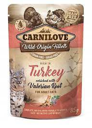 Carnilove cat sasz 85g turkey&valerian indyk/kocim