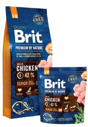 BRIT PREMIUM by Nature Senior S+M - dla starszych psów ras małych i średnich 1kg