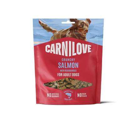 CARNILOVE Crunchy przysmak pies Salmon&Blueberries 200g 