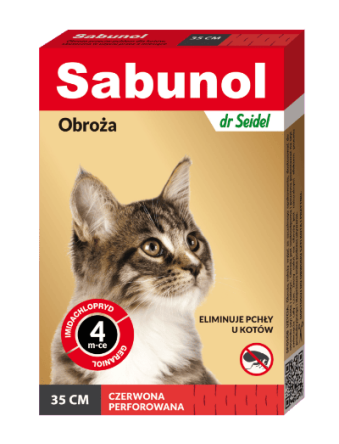 DR SEIDEL Sabunol obroża kot 35 cm czerwona