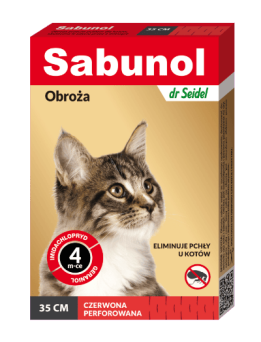 DR SEIDEL Sabunol obroża kot 35 cm czerwona