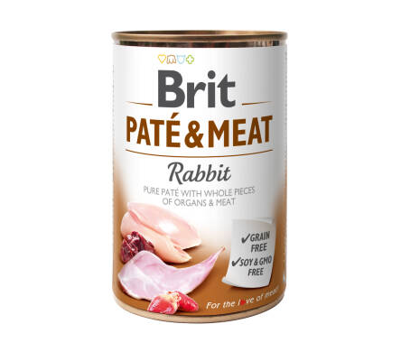 BRIT PATE & MEAT RABBIT 400g (5+1 gratis)