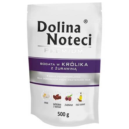 DOLINA NOTECI pies Królik z żurawiną 500g