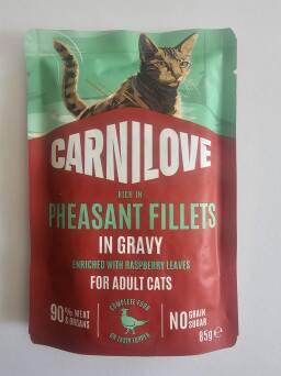 Carnilove cat sasz 85g gravy pheasant
