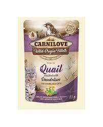 Carnilove cat sasz 85g Quail&dendelion steryl 