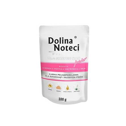 DOLINA NOTECI pies Junior serca indyka z wątróbką z gęsi 100g