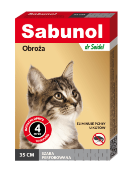 DR SEIDEL Sabunol obroża kot 35 cm szara