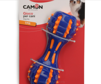 Camon pies TPR hantel z kolcowym wkładem 18cm