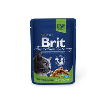 Brit kot saszetka 100g Meat sterylized kura