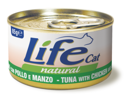Lifecat 85g kons.tuńczyk kura wół