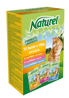 Lifecat Naturel 100gx12szt sasz.sos kura/cielę/ryba