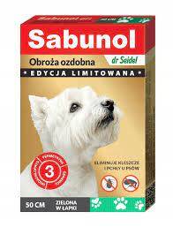 Dr Seidel Sabunol obroża 50cm ozdobna zielona w łapki