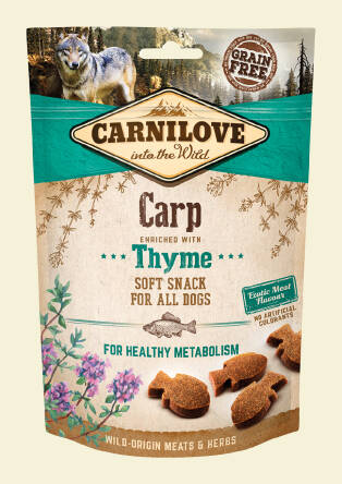 CARNILOVE Semi-Moist Snack Carp&Thyme Dog 200g 