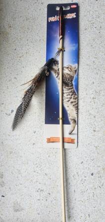 Zab.Nobby kot-wędka z piórkiem 21cm; 45cm-50cm