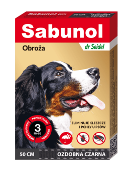 Sabunol obroża 50cm ozdobna czarna