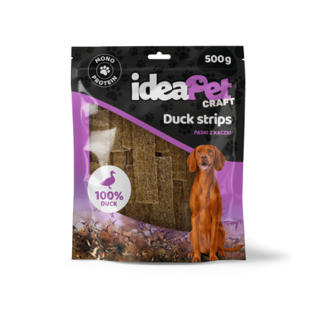 Przysmak IdeaPet Craft 500g-kaczka paski
