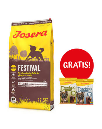 Josera p Festival 12,5 kg NEV + 2szt Denties gratis