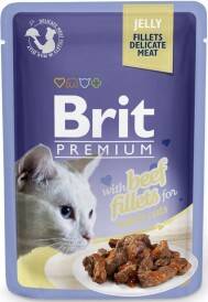 Brit kot saszetka 85g Jelly wół filet