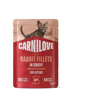 Carnilove cat sasz 85g gravy kitten królik