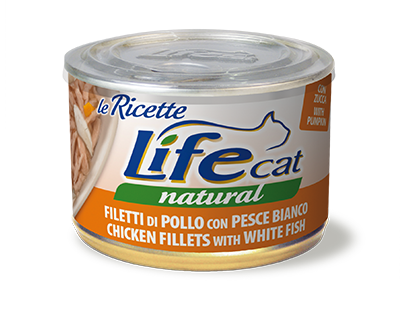 Lifecat 150g Le Ricette kura+biała ryba/dynia