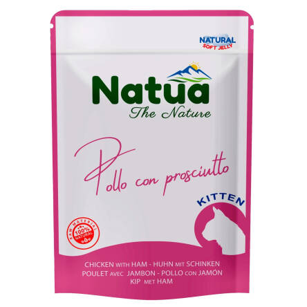 NATUA 70g natural kot kura z szynką żel