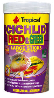 Tropical cichlid red&green large stick 1000ml